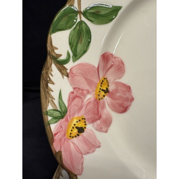 Set 2 Franciscan desert rose 10.25” pink floral round Dinner Plates hand paint - Picture 2 of 8